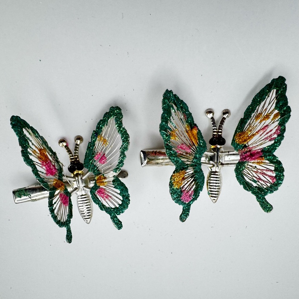 Vintage Butterfly Hair Clips Trembler Moving Wings